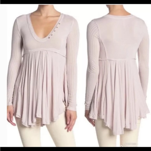 free people 🩰 birdie henley top - Picture 2 of 3